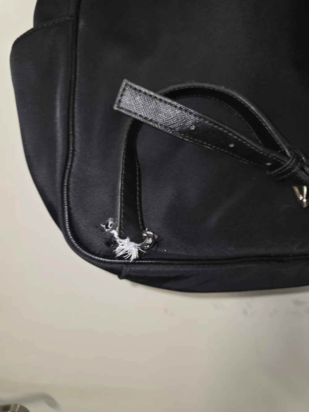 Free With Bundle Damaged* kate spade Black Nylon Zip-Front Backpack